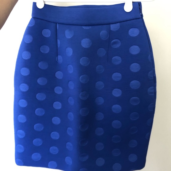 Stella McCartney Cobalt Blue Polka Dot Mink Skirt - Picture 4 of 7